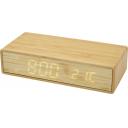 Image of Minata Bamboo wireless charger with clock